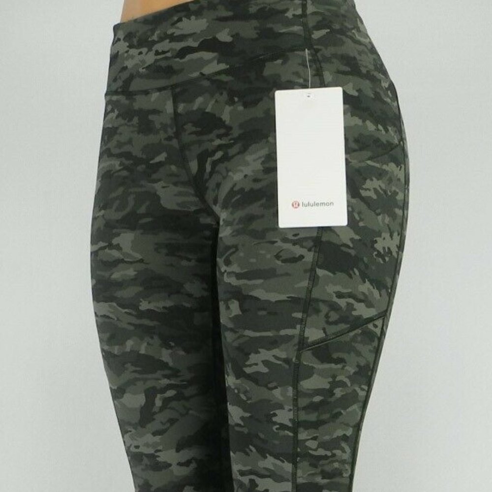 NEW LULULEMON Speed Up 25 Tight 4 Evergreen Camo G